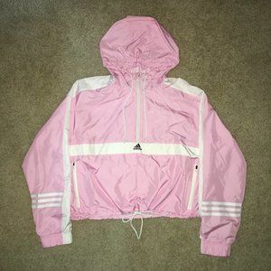 adidas pink windbreaker